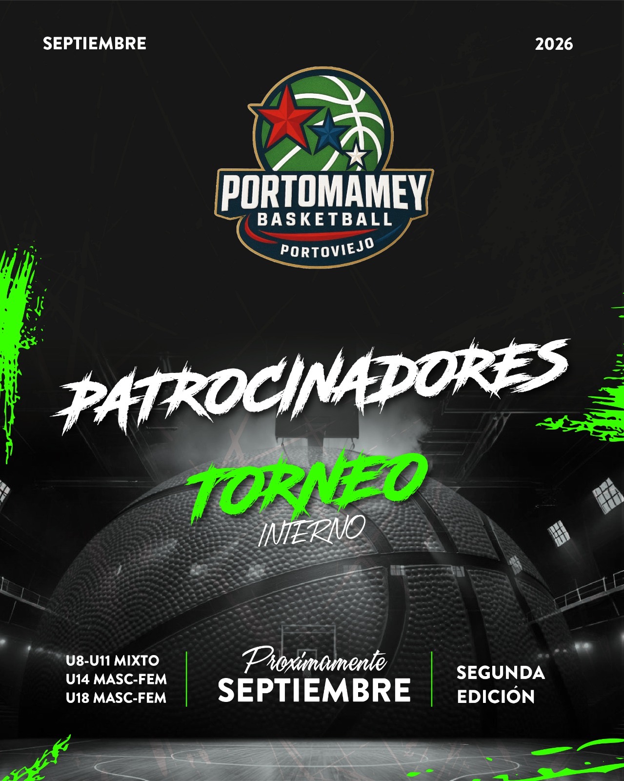 Afiche de patrocinadores del II Festival Interno Portomamey 2026